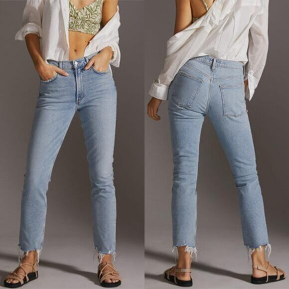 NEW Agolde Merrel Mid Rise Denim Straight Jeans in wash Astray Size: 31 - Picture 9 of 9